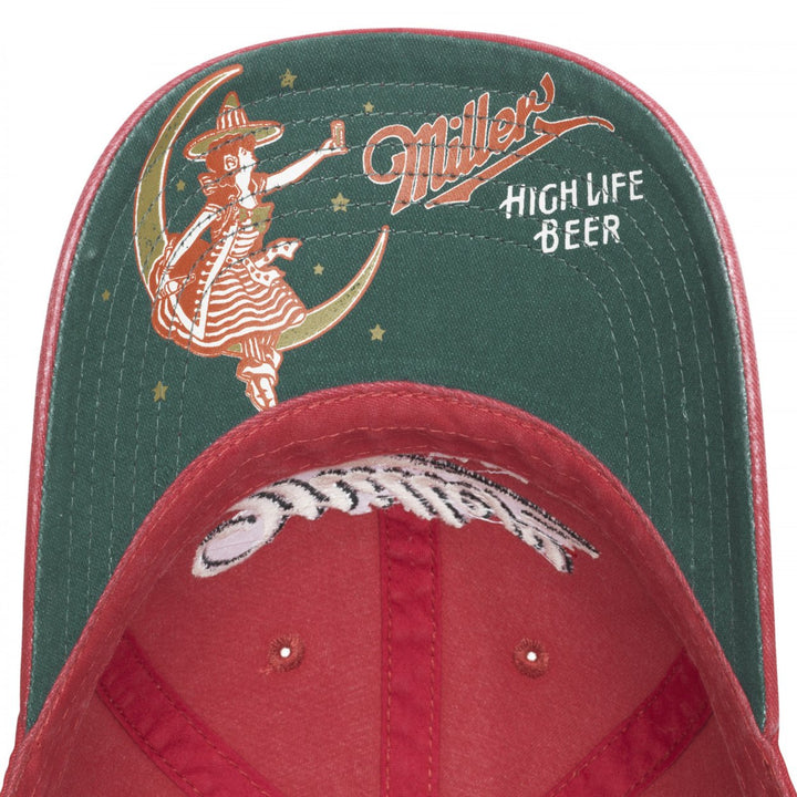 Miller High Life Underside Girl In The Moon Hat Image 2