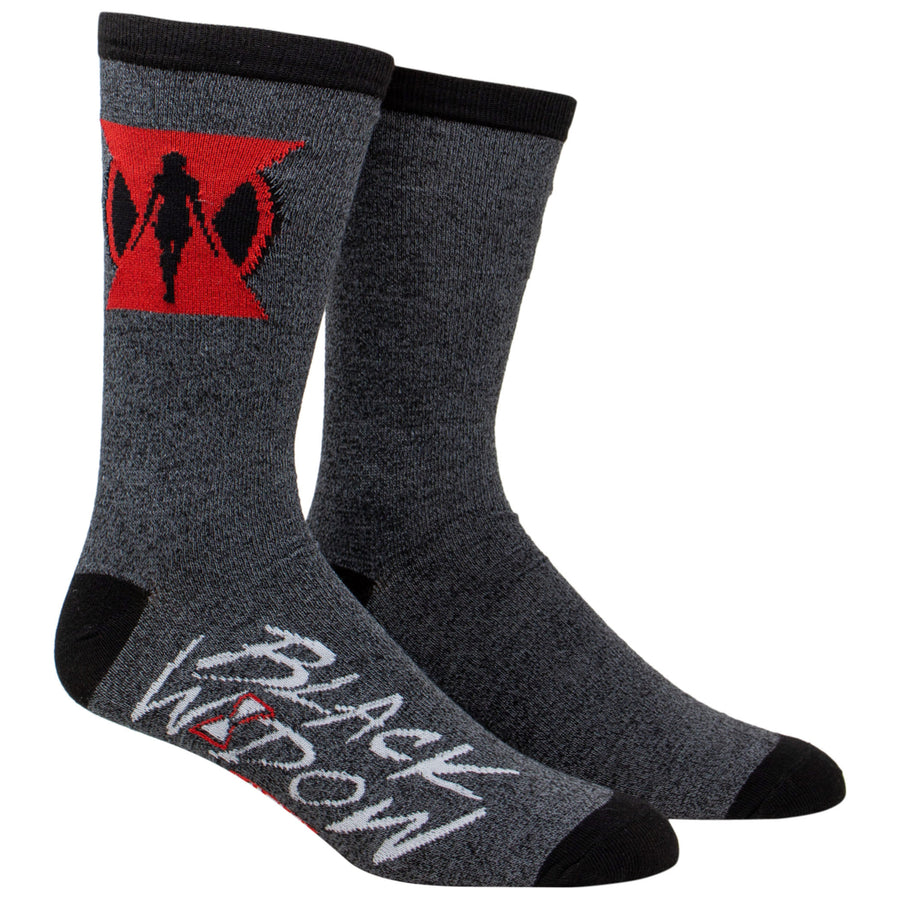 Black Widow Movie Symbol Crew Socks Image 1