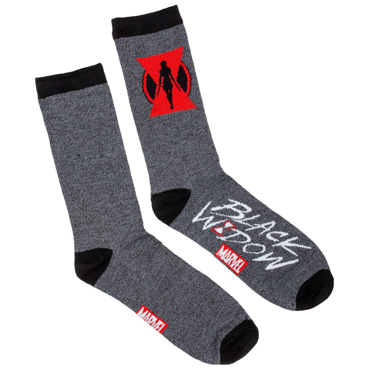 Black Widow Movie Symbol Crew Socks Image 4
