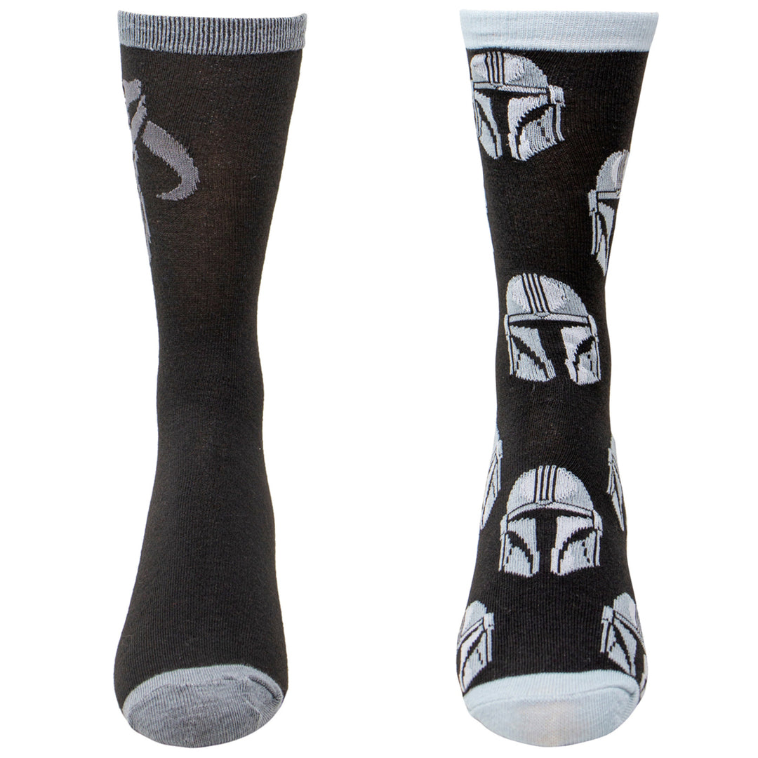 Star Wars The Mandalorian Helmet All Over Print and Mythosaur Sigil 2-Pack Socks Image 2