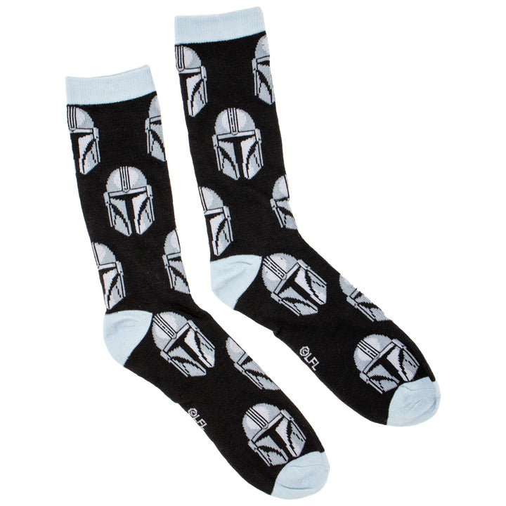 Star Wars The Mandalorian Helmet All Over Print and Mythosaur Sigil 2-Pack Socks Image 3