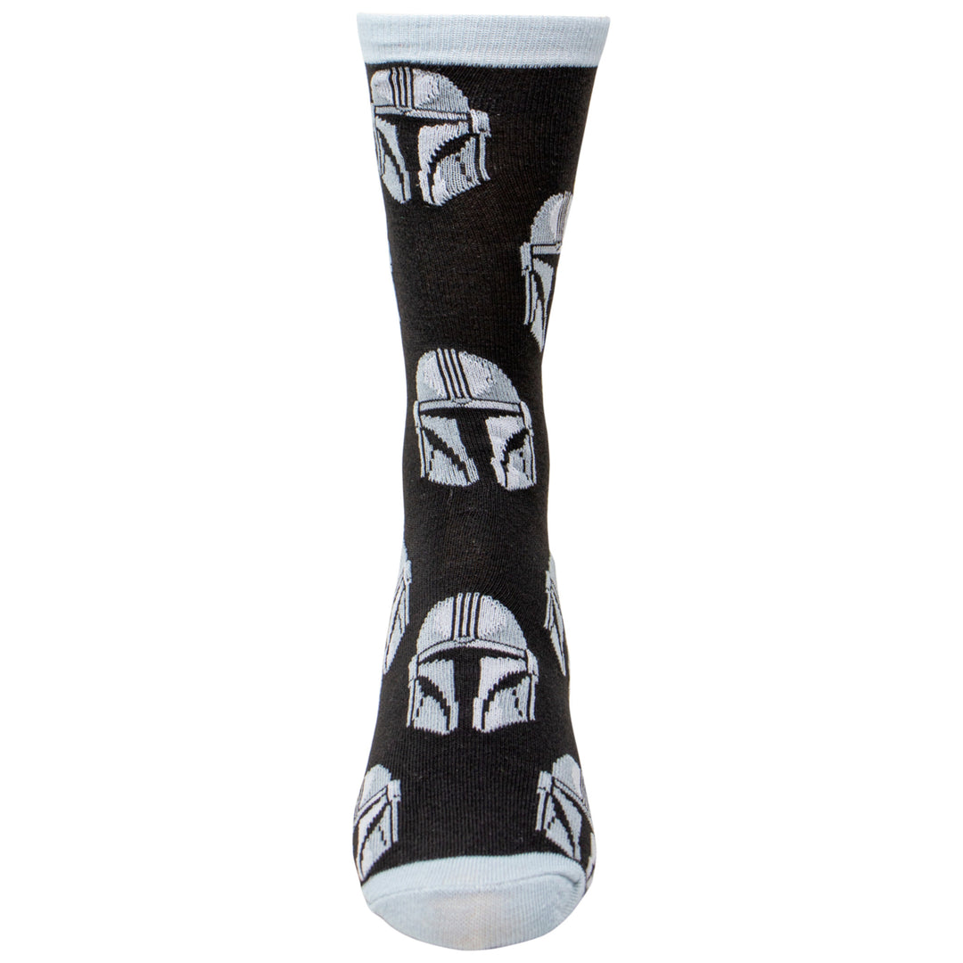 Star Wars The Mandalorian Helmet All Over Print Crew Socks Image 3