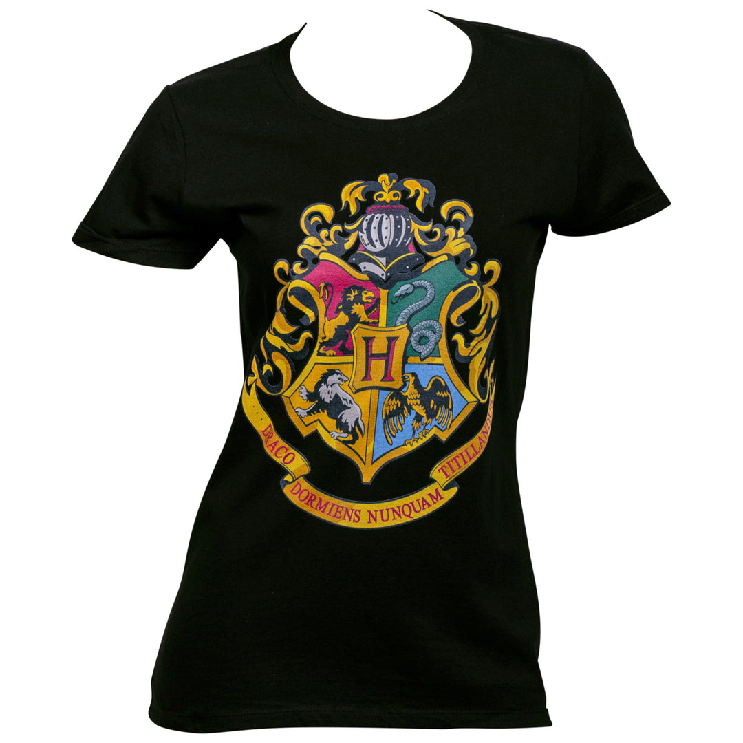 Harry Potter Hogwarts Crest Juniors T-Shirt Image 1