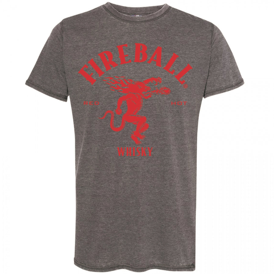 Fireball Whisky Logo Acid Washed T-Shirt Image 1