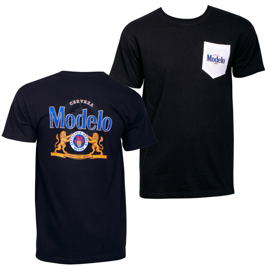 Modelo Cerveza Front and Back Print Pocket T-Shirt Image 1