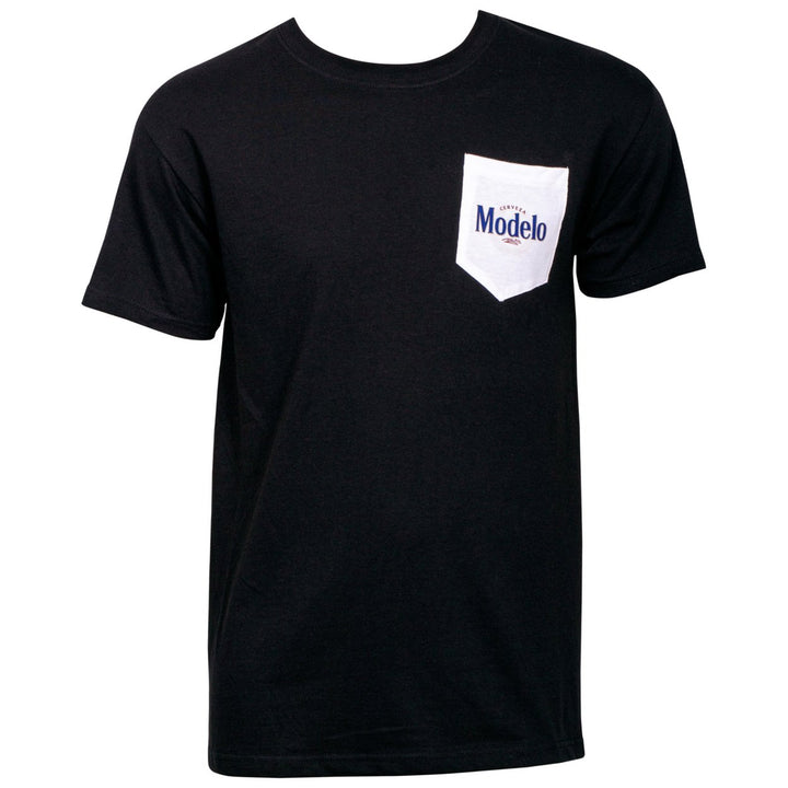 Modelo Cerveza Front and Back Print Pocket T-Shirt Image 2