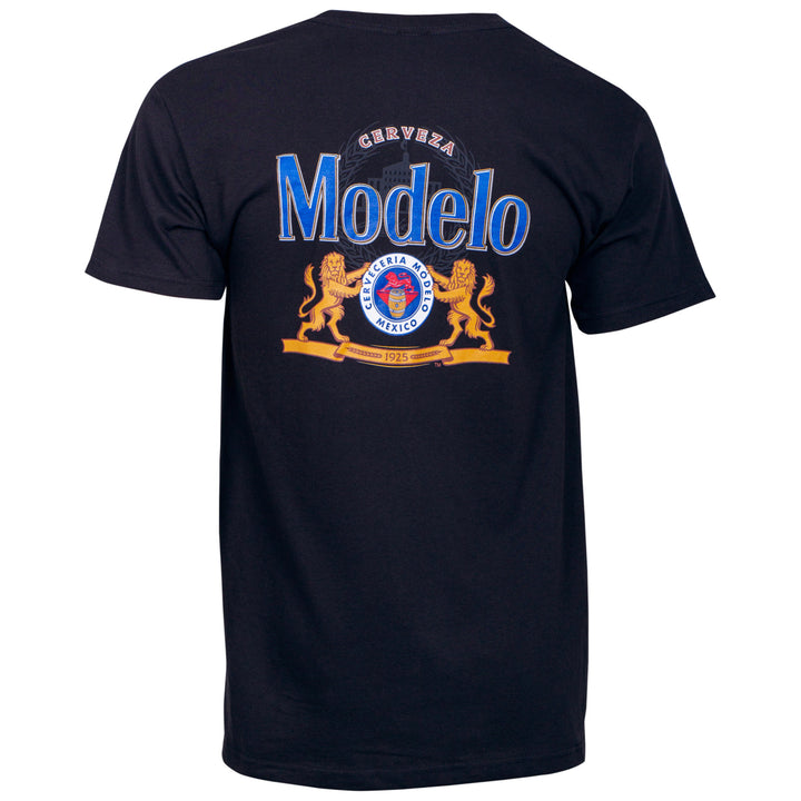 Modelo Cerveza Front and Back Print Pocket T-Shirt Image 3