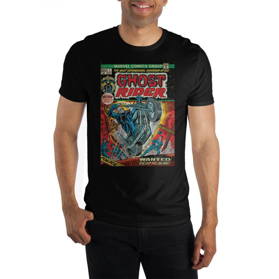 Marvel Ghost Rider Comic Cover T-Shirt Image 1