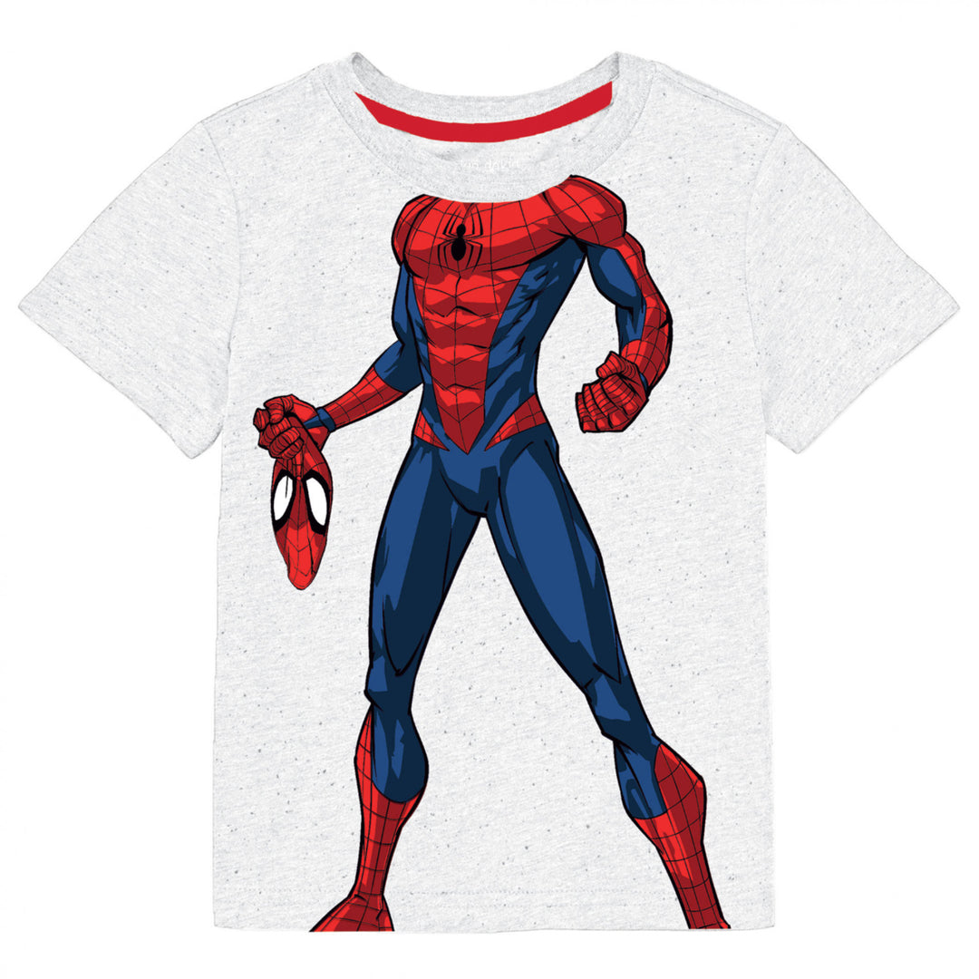 Spider-Man Youth Boys White Costume T-Shirt Image 1