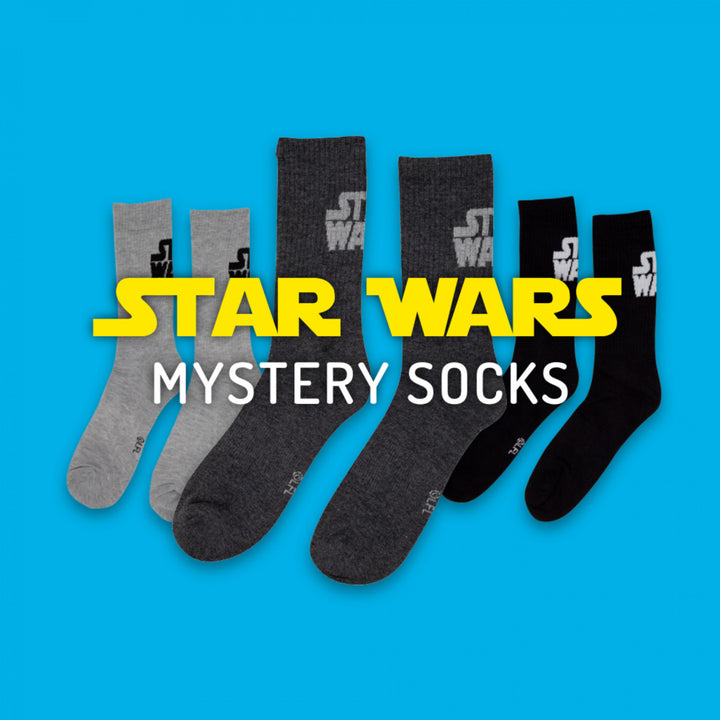 Star Wars Text Classic Mystery Crew Socks Image 1