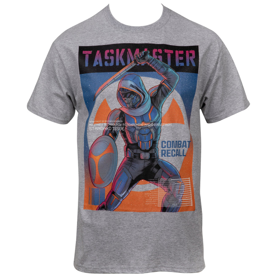 Black Widow movie Taskmaster Combat Recall T-Shirt Image 1