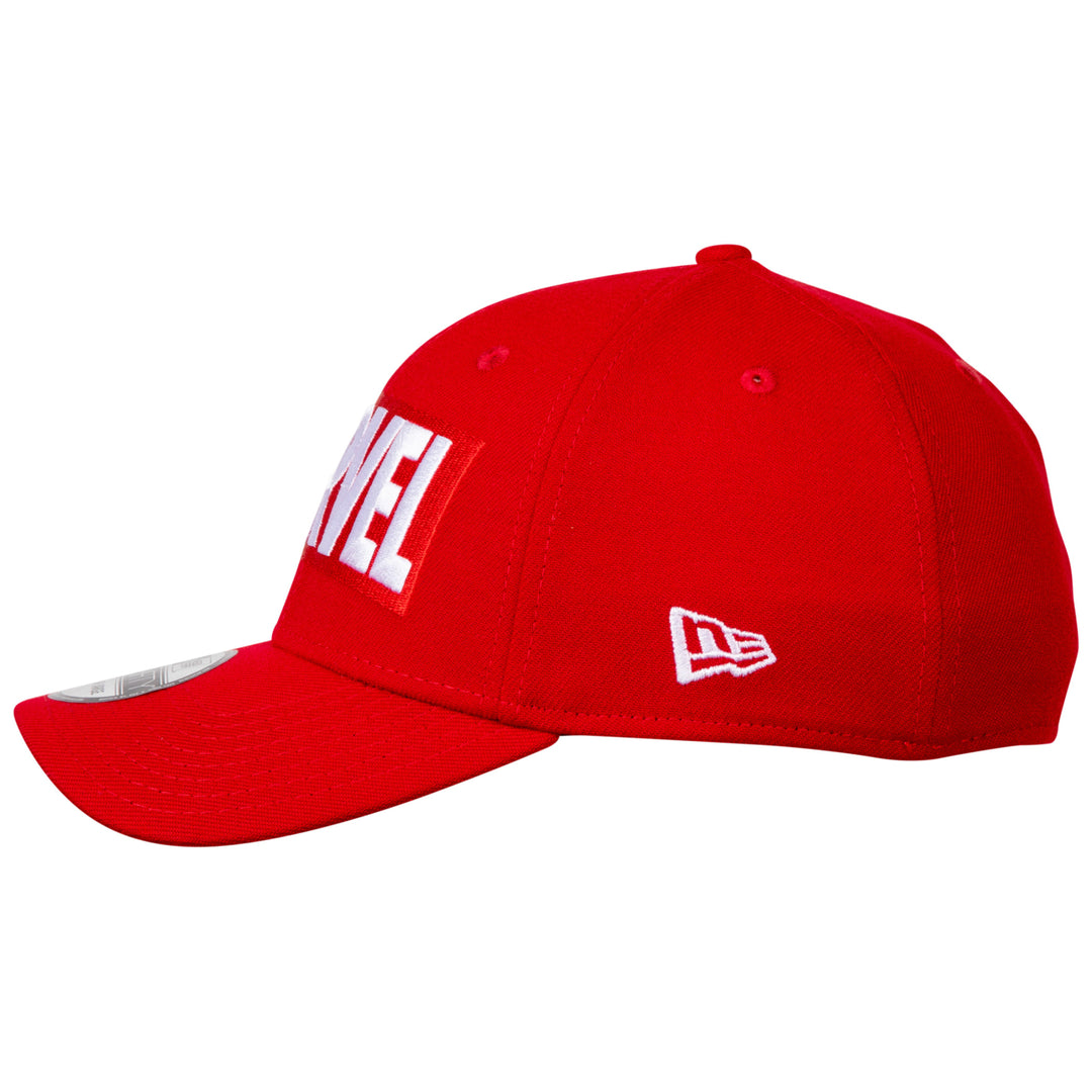 Marvel Brand Logo RED Label Era 39Thirty Fitted Hat Image 3