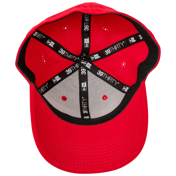 Marvel Brand Logo RED Label Era 39Thirty Fitted Hat Image 4