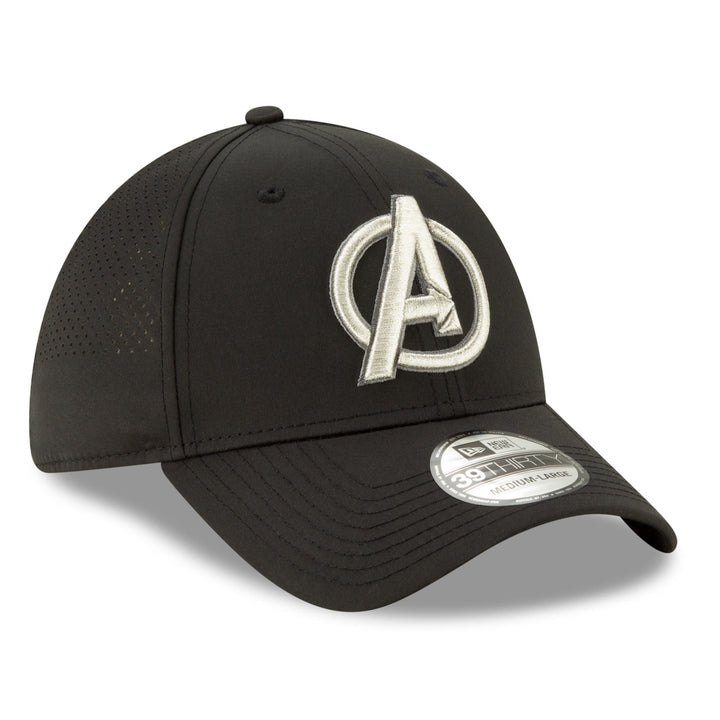 Avengers Silver Symbol Perforated for Play Era 39Thirty Fitted Hat Image 3