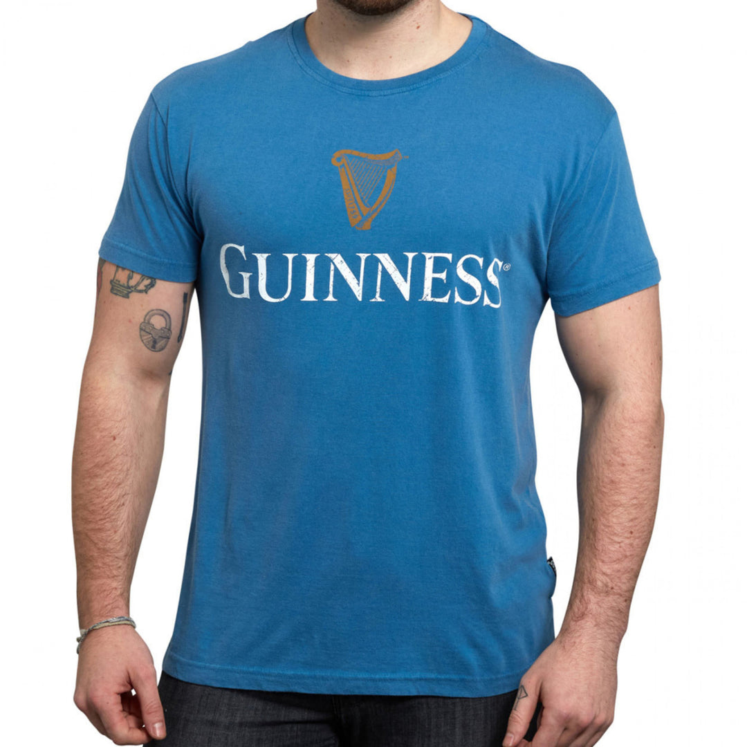 Guinness Harp Logo Blue T-Shirt Image 1