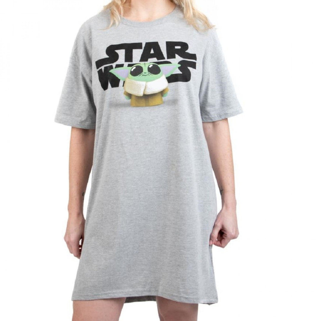 Star Wars The Mandalorian The Child Chibi Sleep Shirt Image 2