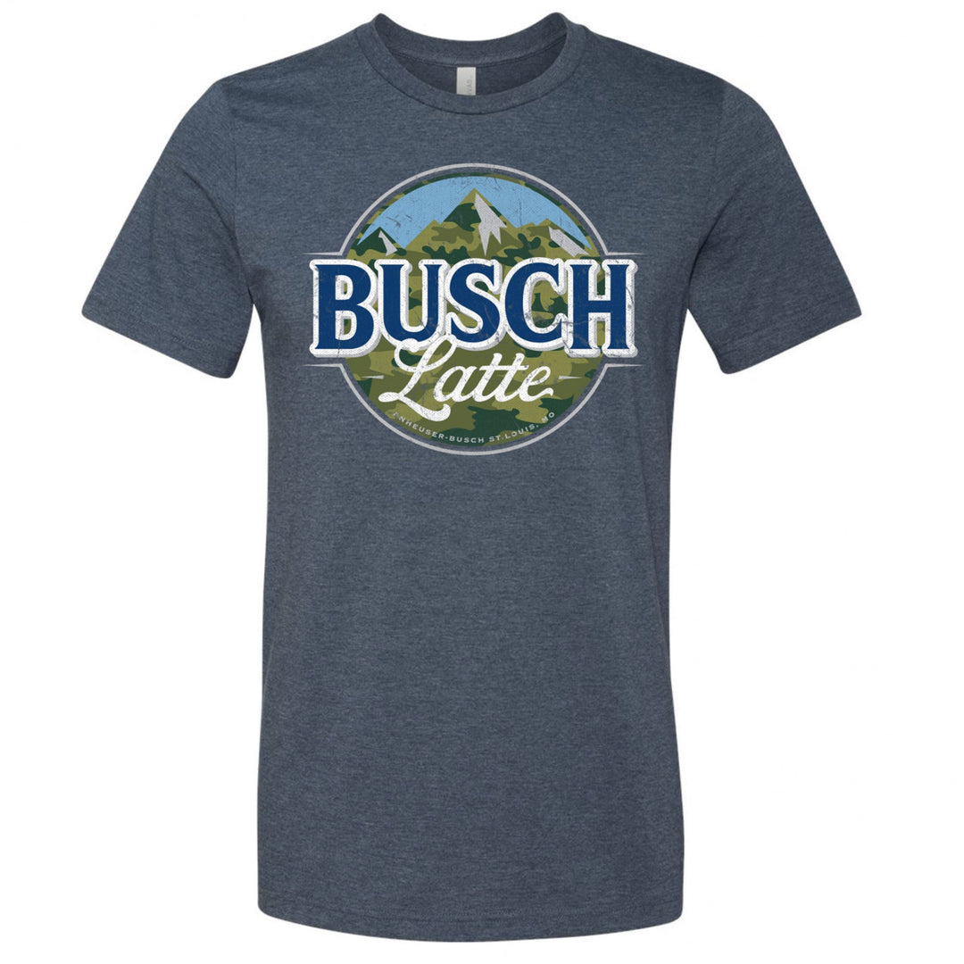 Busch Latte Camouflage Logo Blue T-Shirt Image 1