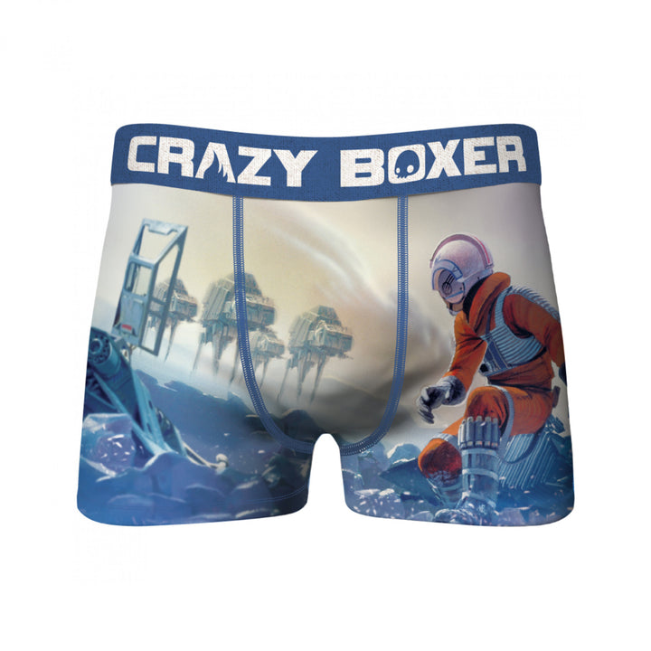 Star Wars Hoth Luke vs AT-AT Battle Scene Mens Crazy Boxer Briefs Image 1