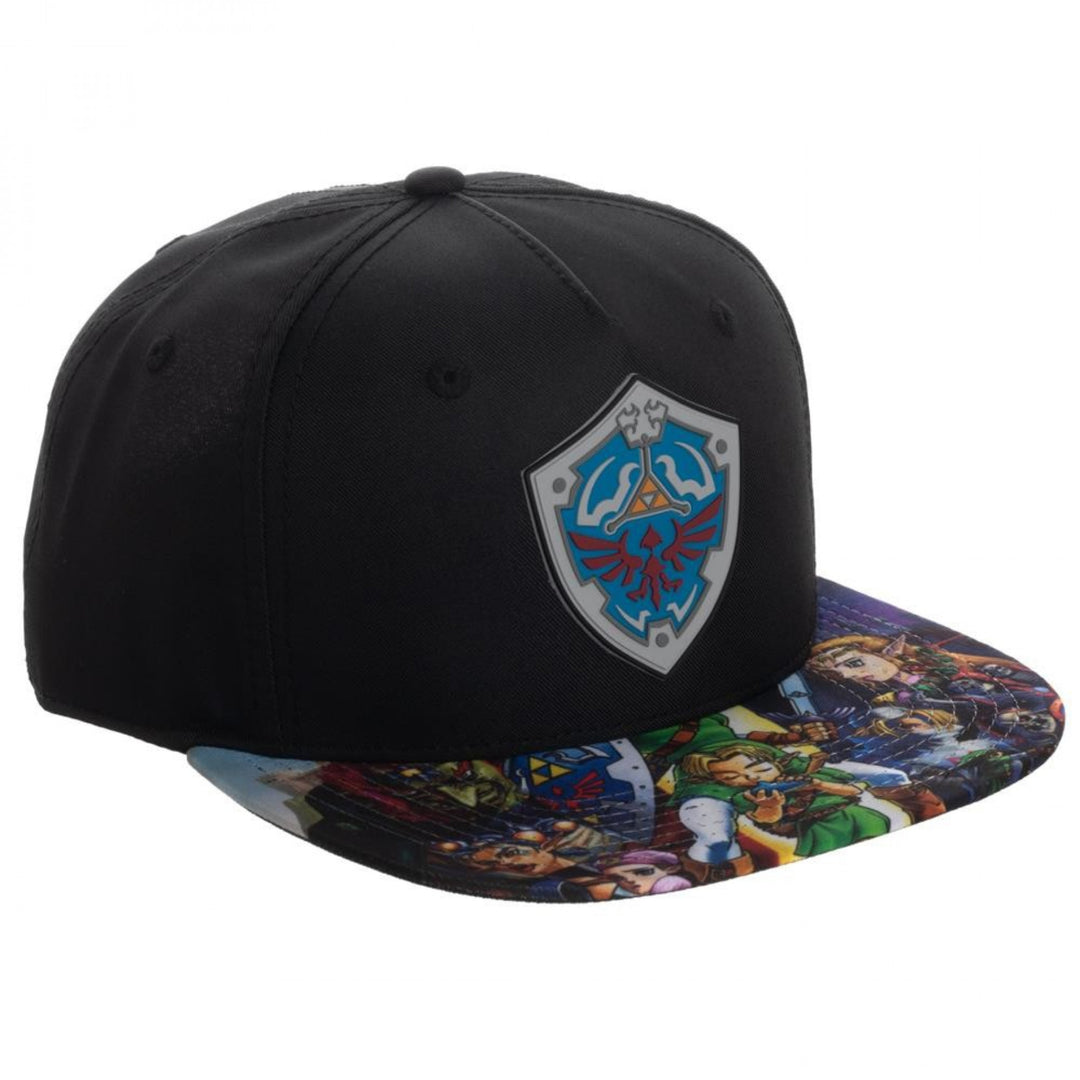 Legend Of Zelda Character Brim Sublimated Snapback Hat Image 3