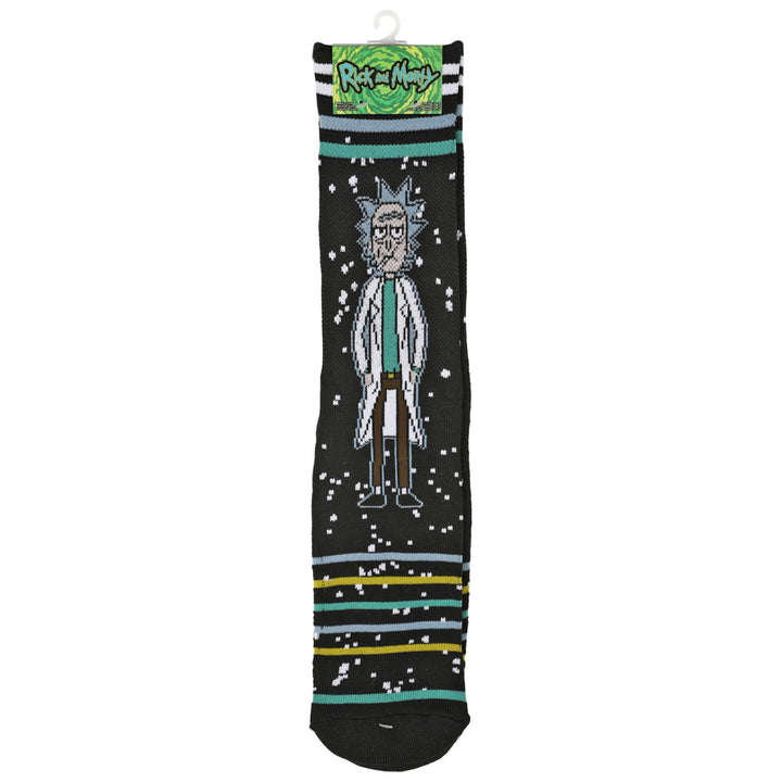 Rick and Morty Adult Swim Rick Waffle Cushion Crew Socks Image 3