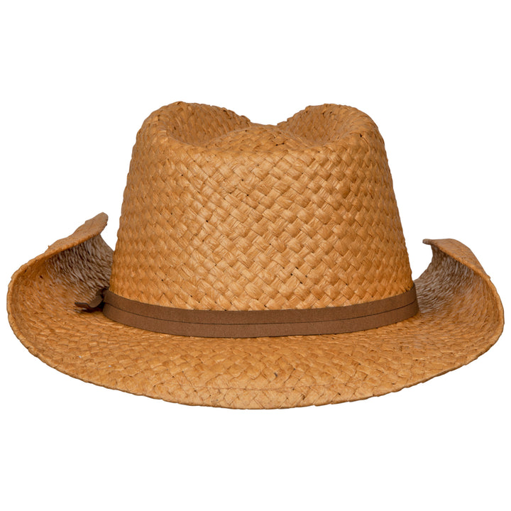 Busch Light Straw Cowboy Hat With Brown Band Image 3