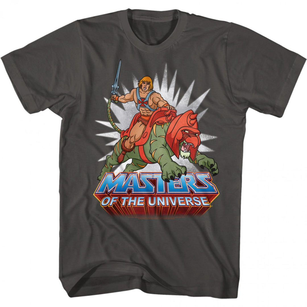 Masters of the Universe He-Man Riding Battle Cat T-Shirt Image 1