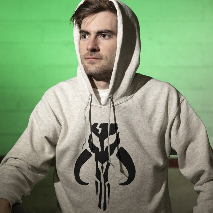 Star Wars The Mandalorian Mythosaur Logo Pull Over Hoodie Image 3