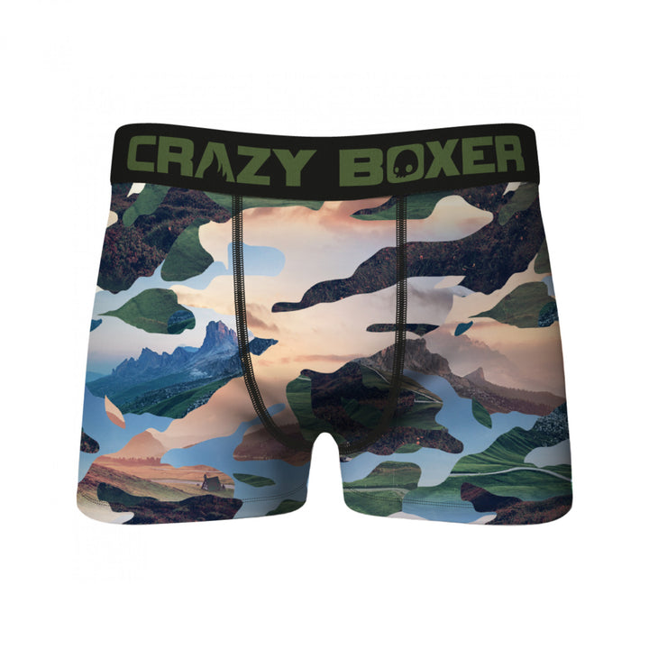 Camo Mountain Scene Boxer Briefs Image 1