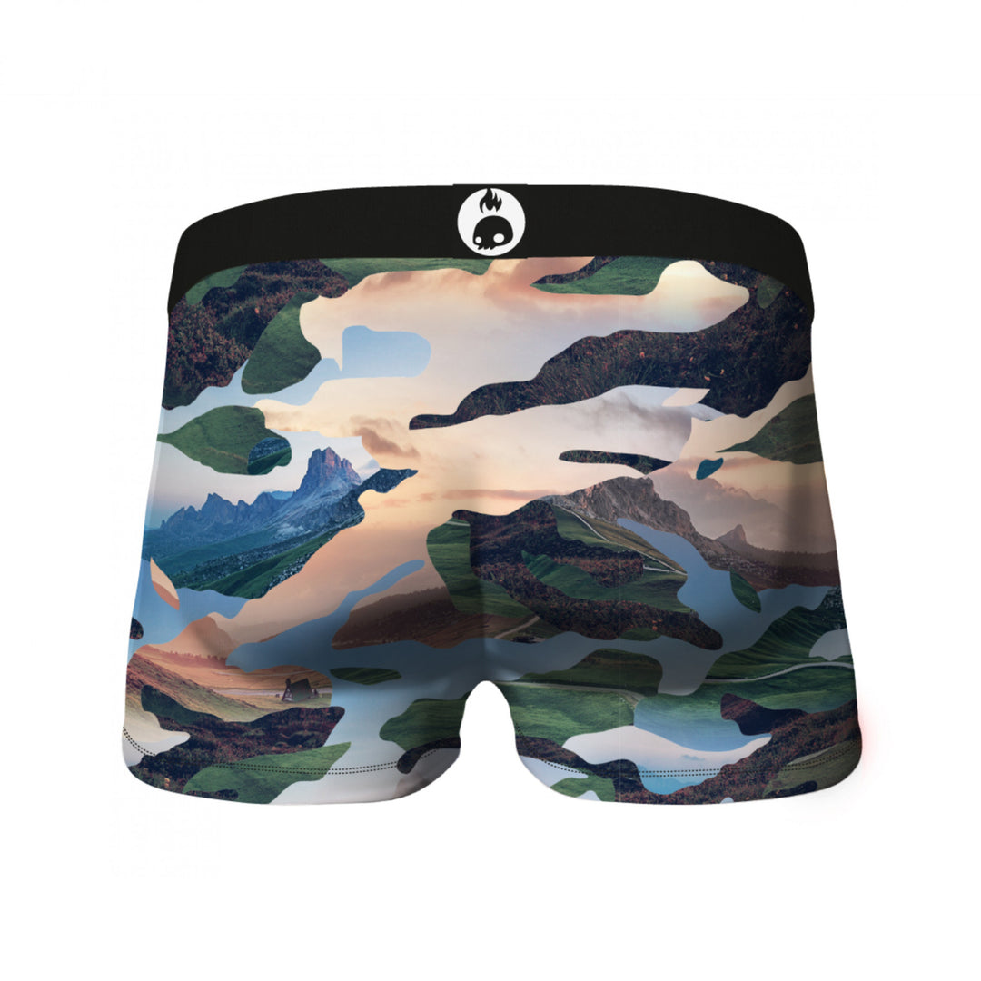 Camo Mountain Scene Boxer Briefs Image 2