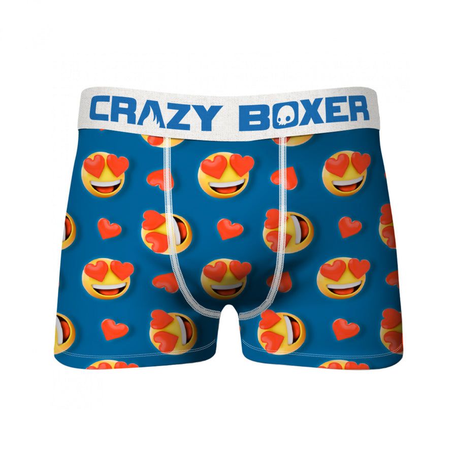 Crazy Boxers Heart Eyes Emojis Boxer Briefs Image 1