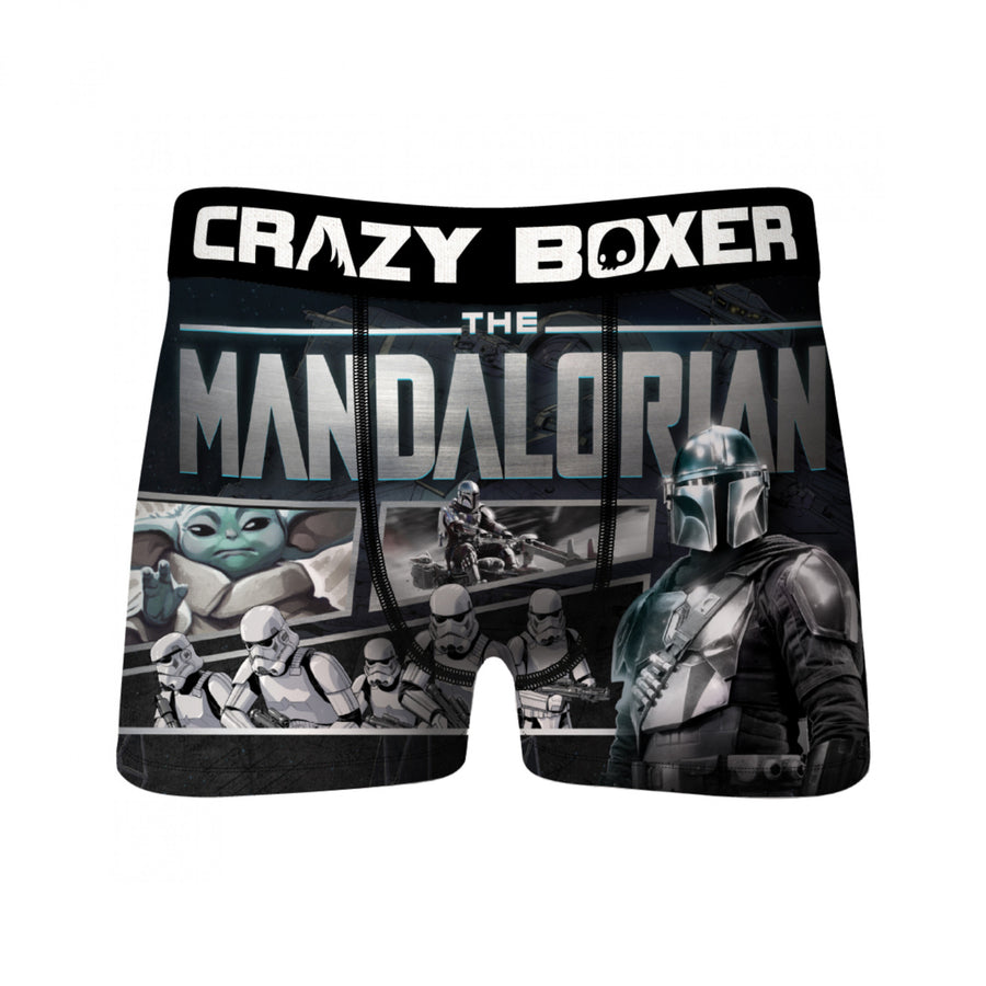 Crazy Boxers Star Wars The Mandalorian and Child Scene Boxer Briefs Image 1