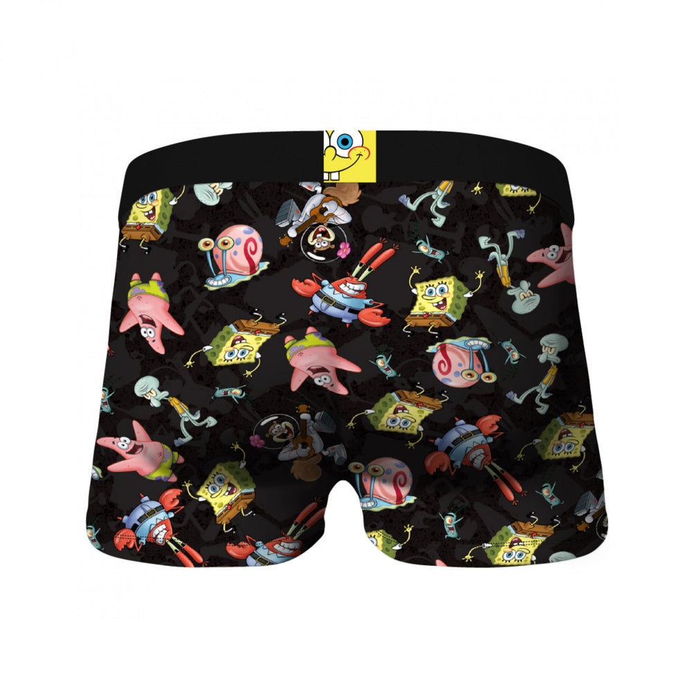 Crazy Boxers SpongeBob SquarePants Characters All Over Boxer Briefs Image 2