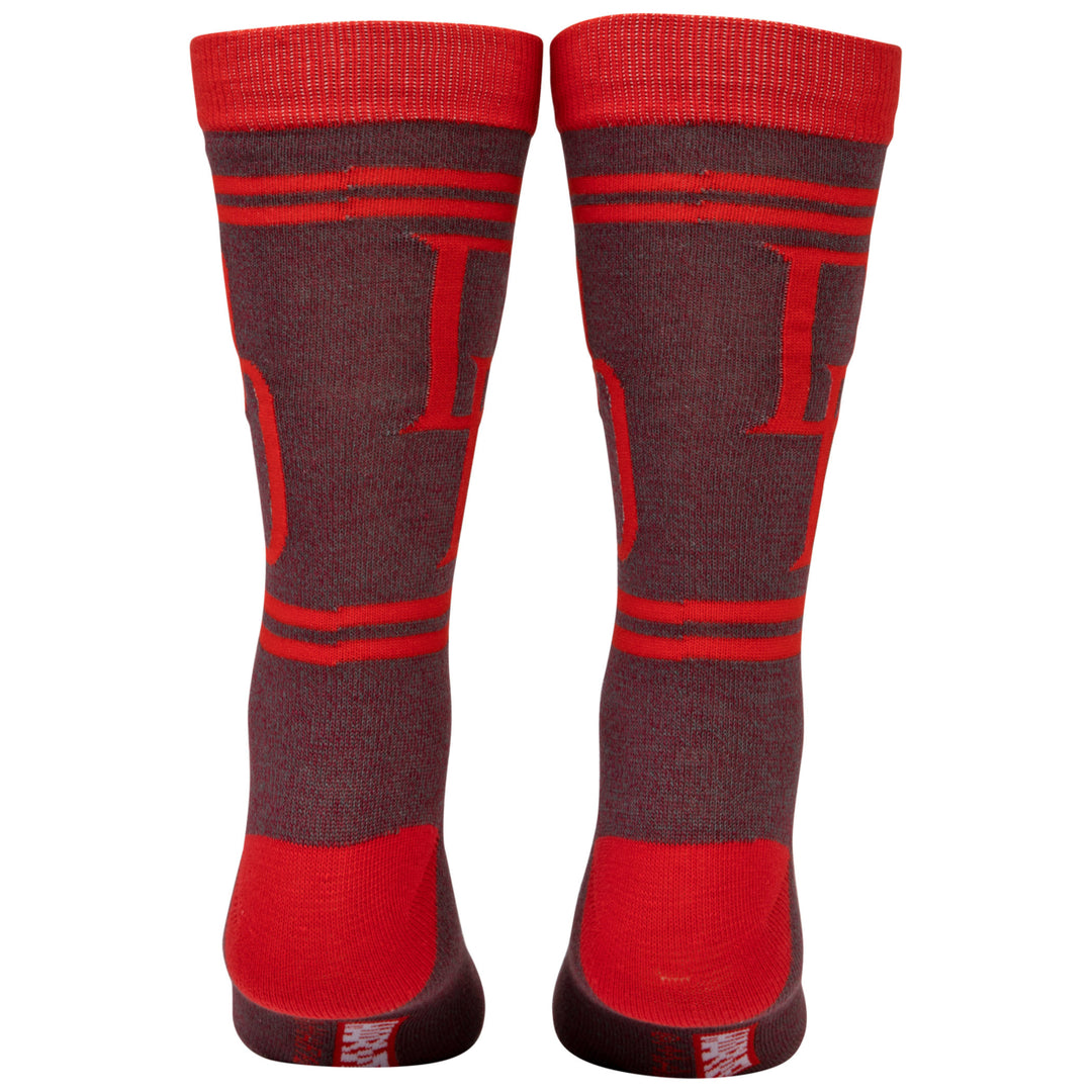 Marvel Daredevil Double D Symbol Crew Socks Image 3