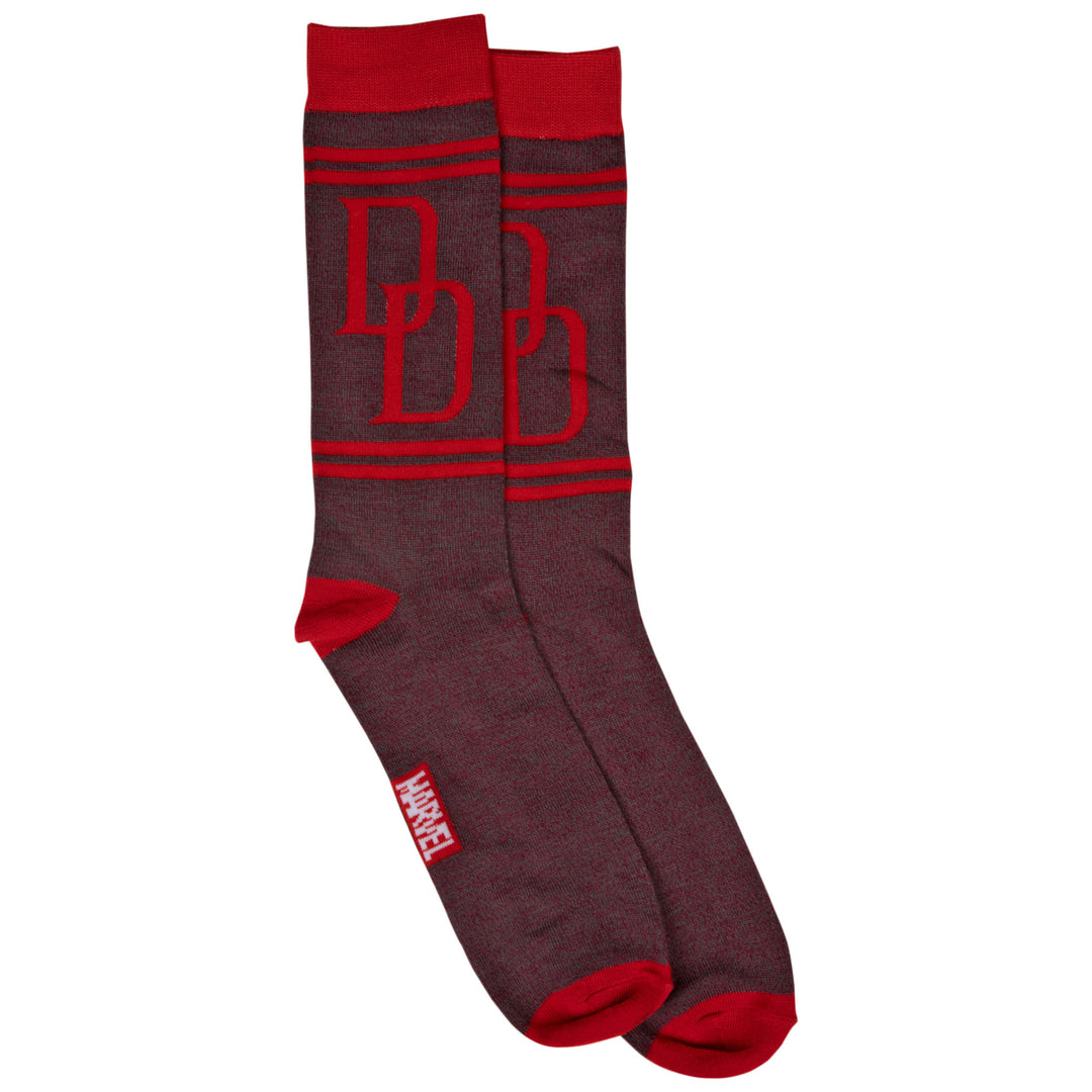 Marvel Daredevil Double D Symbol Crew Socks Image 4