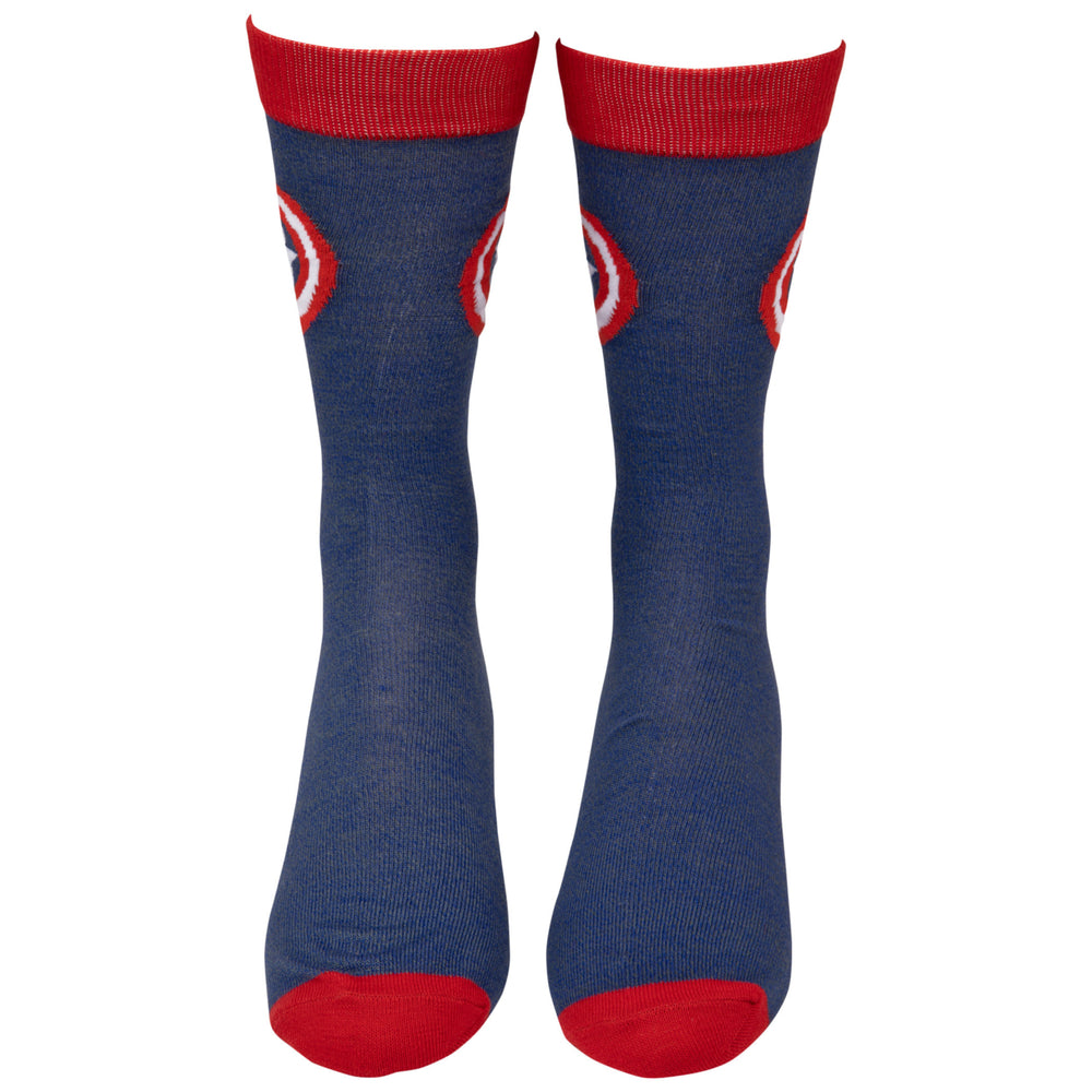 Captain America Classic Shield Symbol Crew Socks Image 2