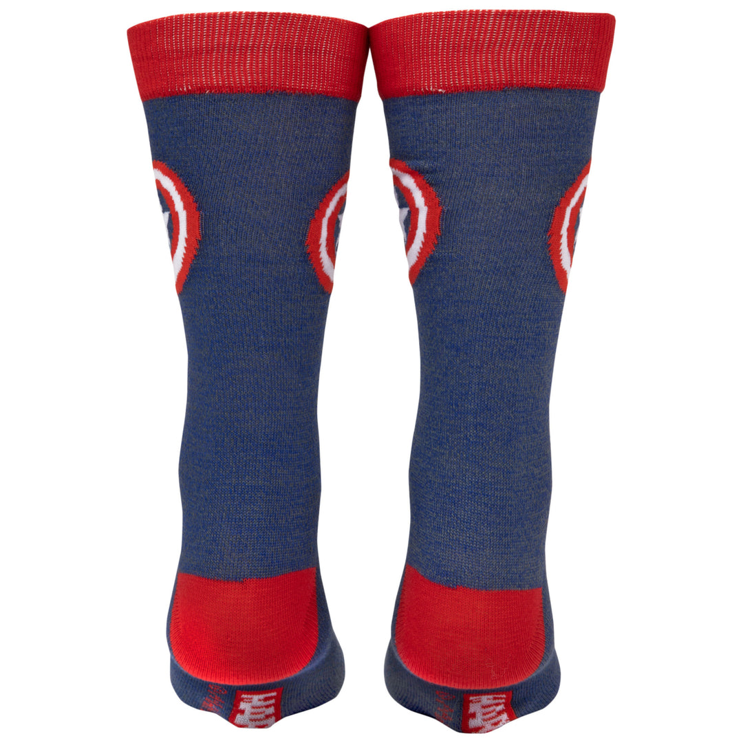 Captain America Classic Shield Symbol Crew Socks Image 3