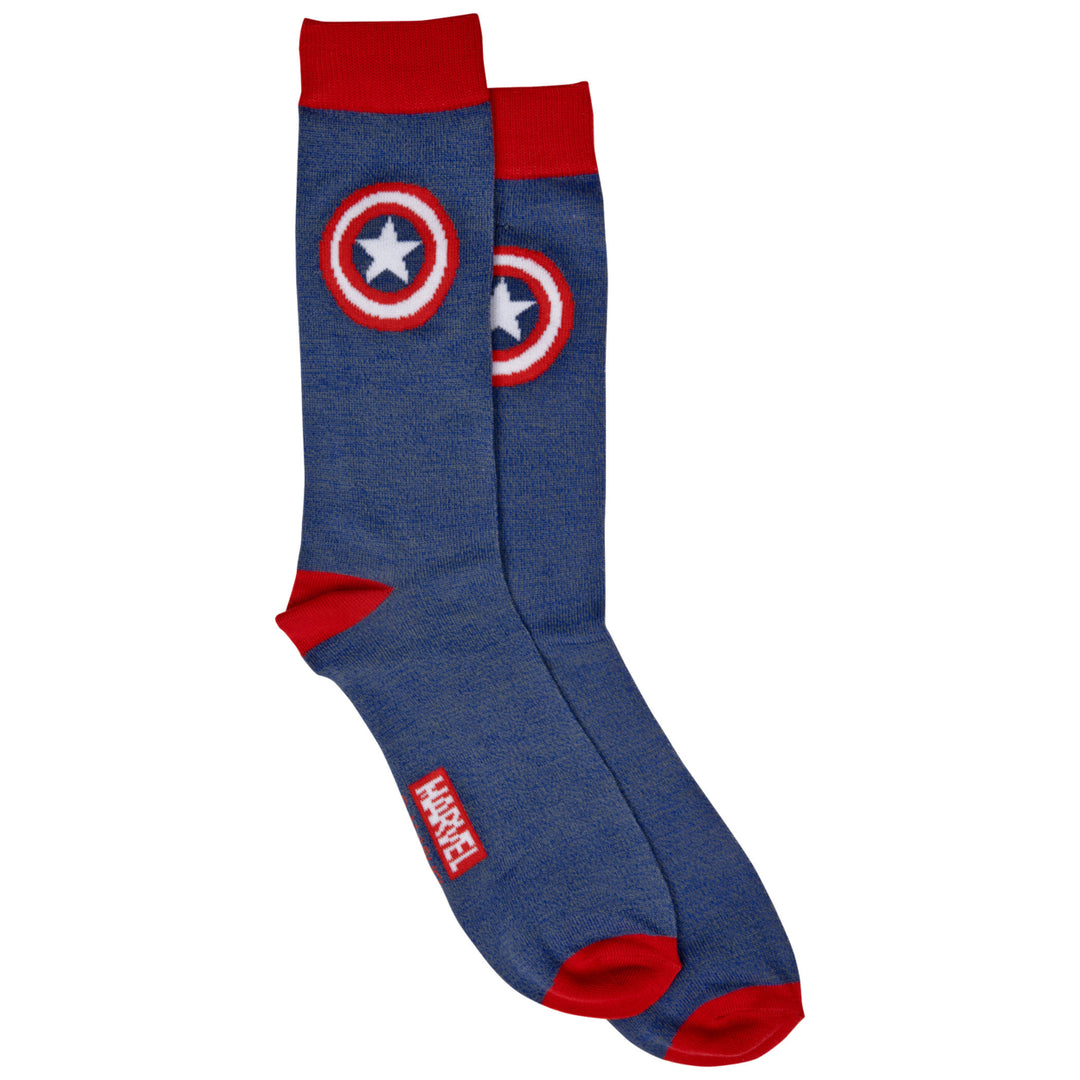 Captain America Classic Shield Symbol Crew Socks Image 4