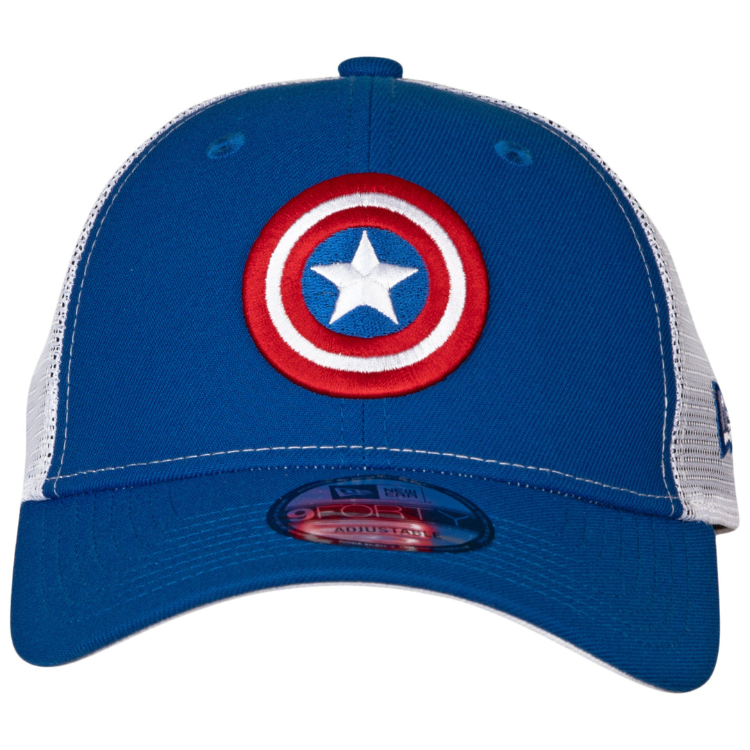 Captain America Symbol Trucker Era 9Forty Adjustable Hat Image 2