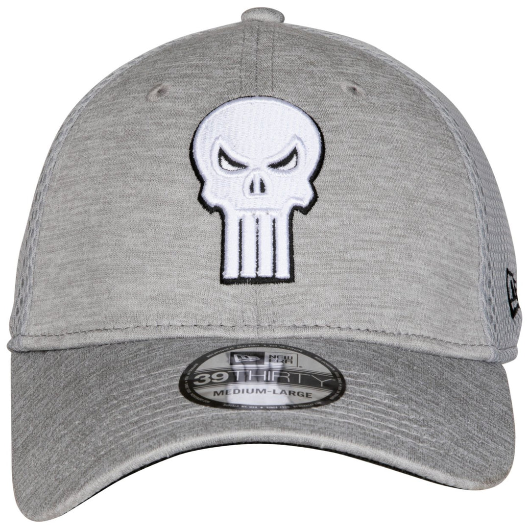 Punisher Skull Symbol Grey Shadow Tech Era 39Thirty Fitted Hat Image 2