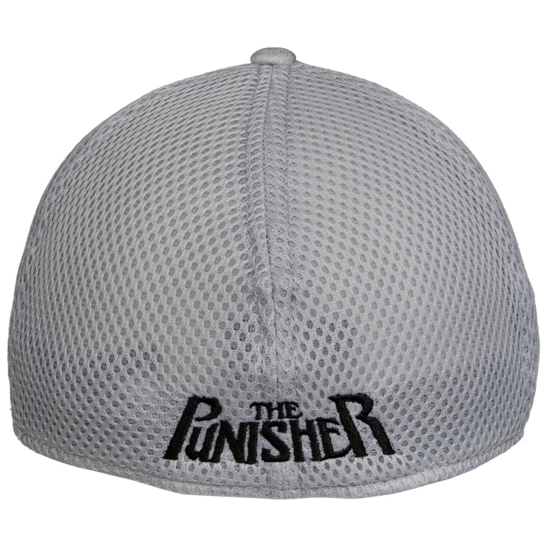 Punisher Skull Symbol Grey Shadow Tech Era 39Thirty Fitted Hat Image 3