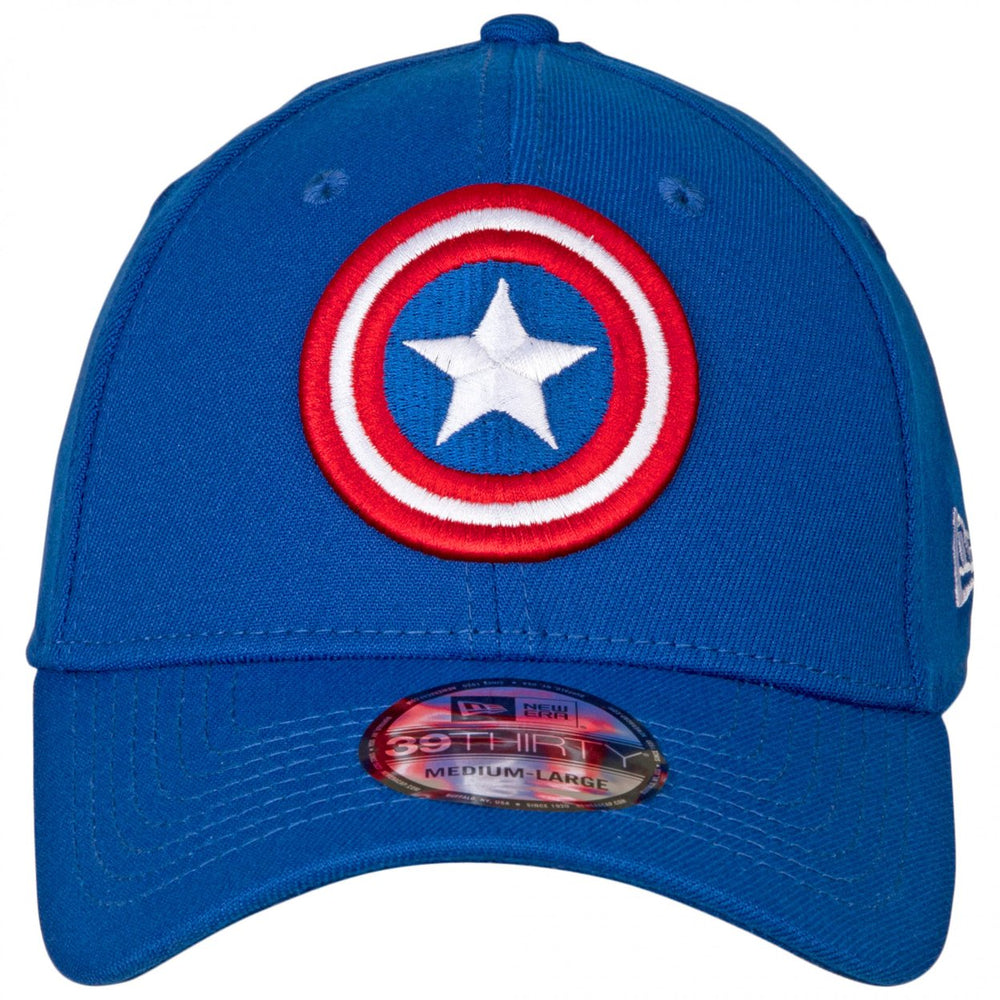 Captain America Shield Symbol Royal Blue Era 39Thirty Fitted Hat Image 2