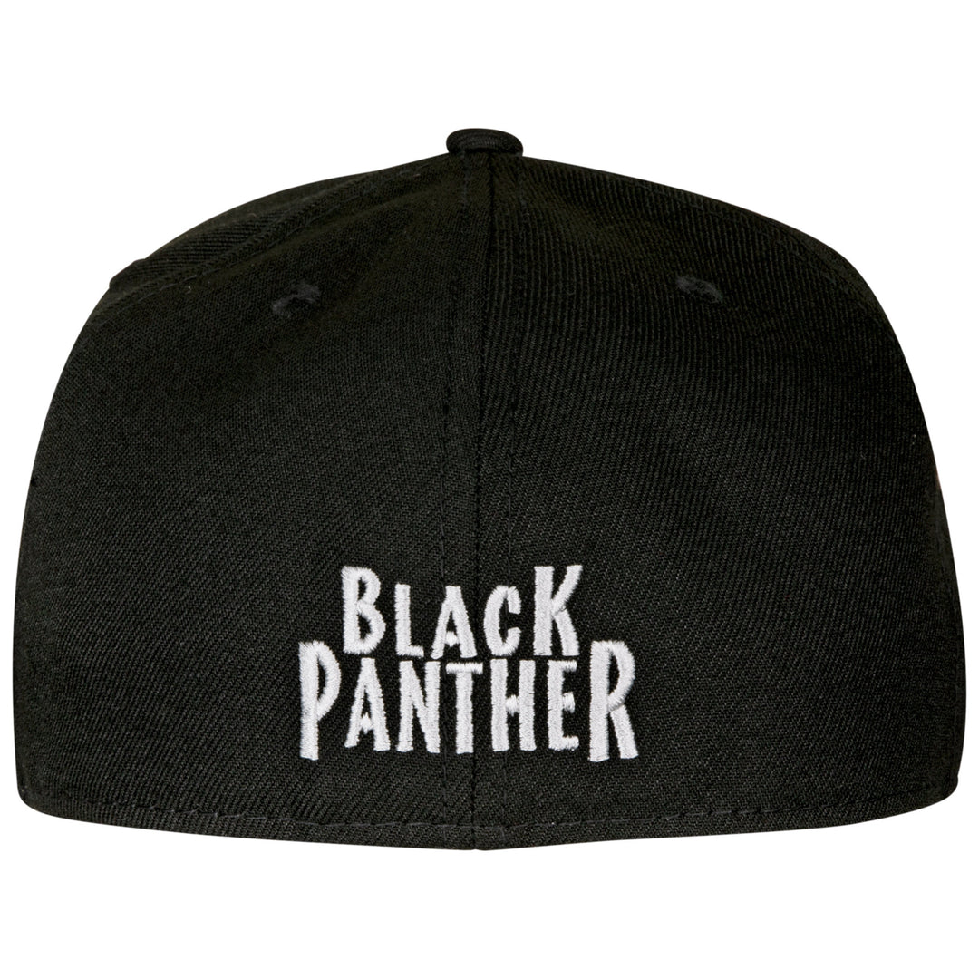 Black Panther Face Symbol Color Block Era 59Fifty Fitted Hat Image 3