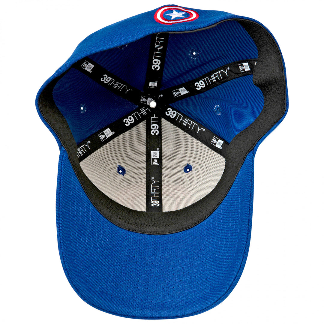 Captain America Shield Symbol Royal Blue Era 39Thirty Fitted Hat Image 4