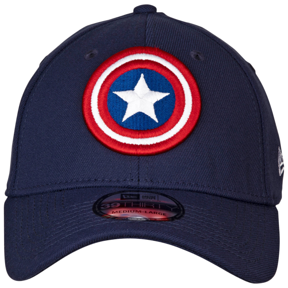 Captain America Shield Symbol Color Block Era 39Thirty Fitted Hat Image 2