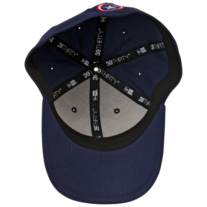 Captain America Shield Symbol Color Block Era 39Thirty Fitted Hat Image 4