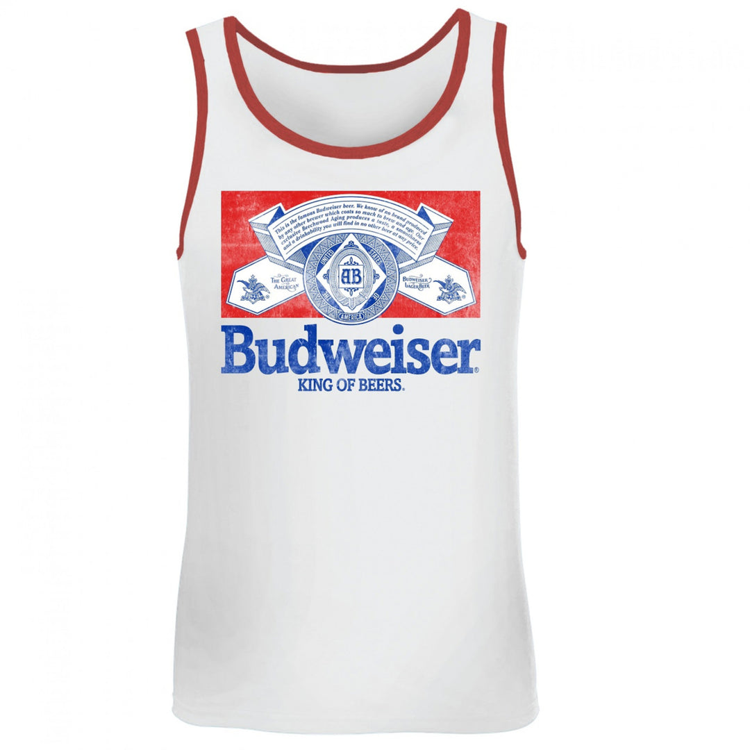 Budweiser King of Beers Red Trim Tank Top Image 1