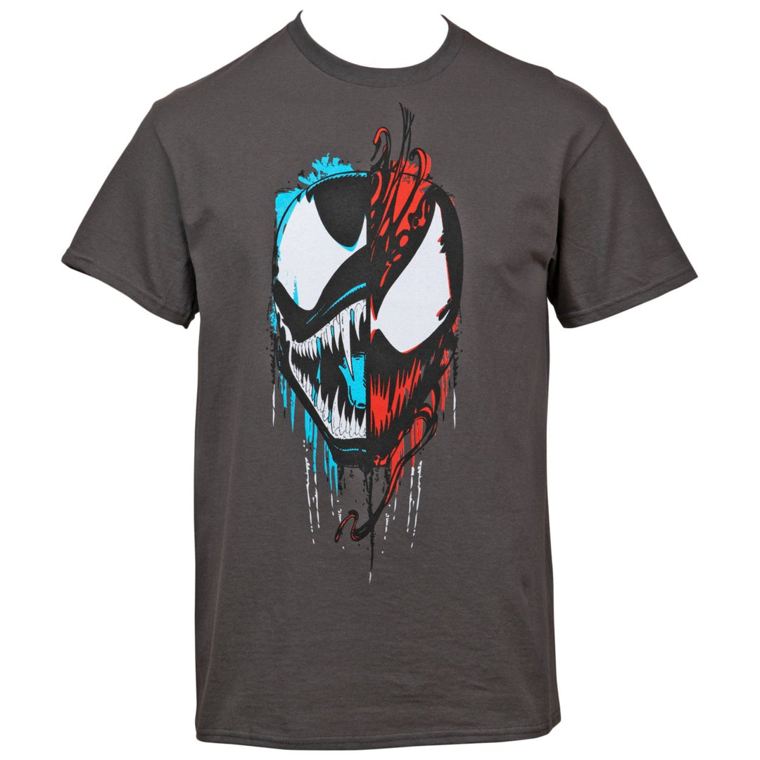 Marvel Comics Venom and Carnage Split Face T-Shirt Image 1