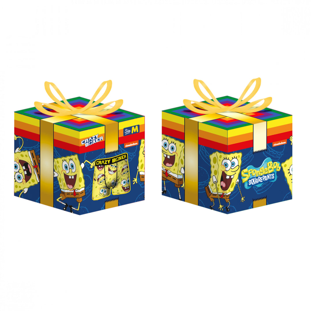 Crazy Boxers SpongeBob SquarePants Faces Boxer Briefs in Present Box Image 4