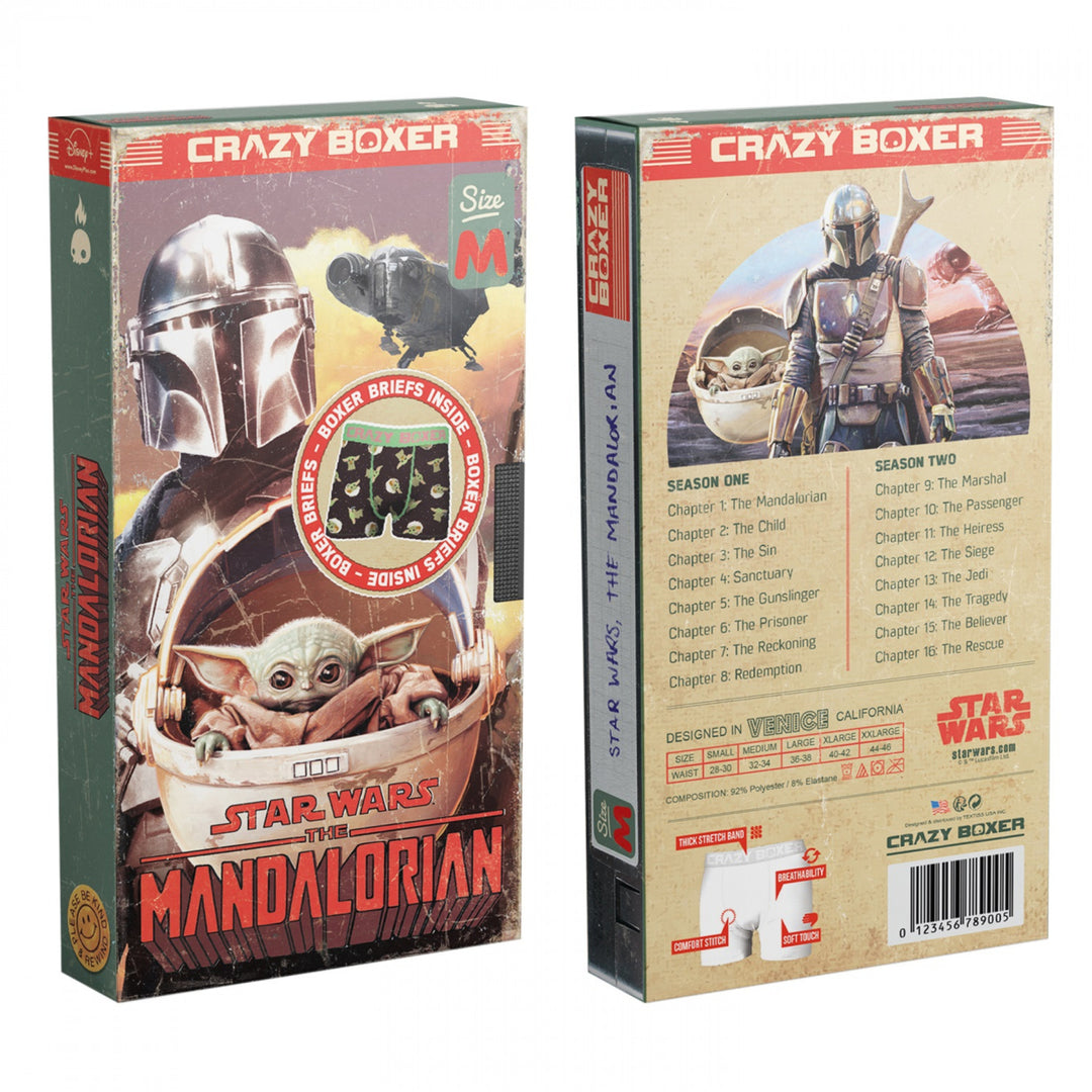 Star Wars The Mandalorian The Child Mens Boxer Briefs in VHS Tape Box Image 4