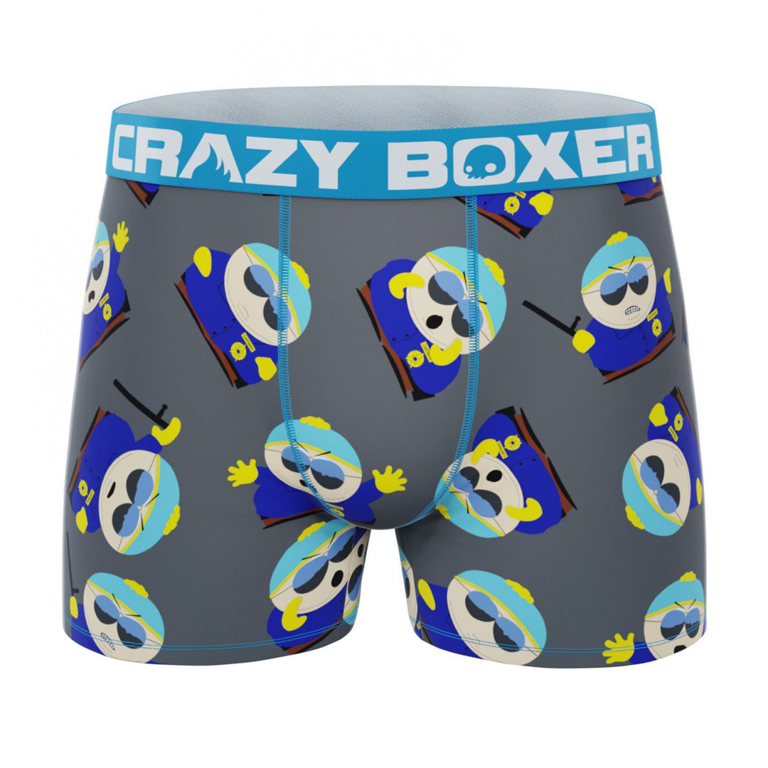 Crazy Boxers South Park Cartman Cop Mens Boxer Briefs Image 1